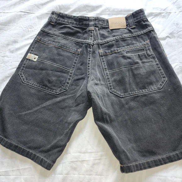 Vtg Paco Jeans Y2K Men's Black Shorts Distressed Size 30 Is Used - Picture 6 of 13